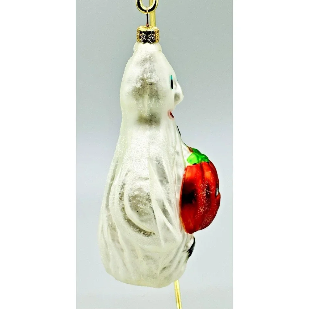 Christopher Radko Jack N Ghoul Ghost with Pumpkin Halloween Christmas‎ Ornament
